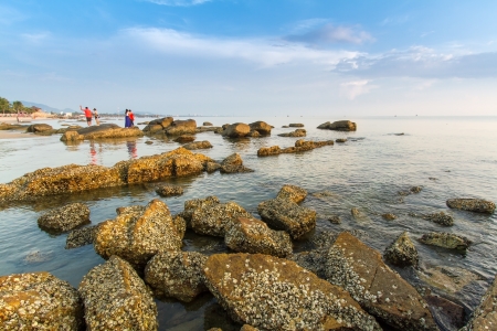 Sunrise at the horizon, Huahin, Thailandの写真素材