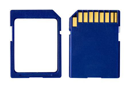 memory SD card on a white background
