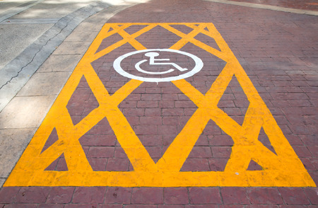 Handicap parking spaceの写真素材