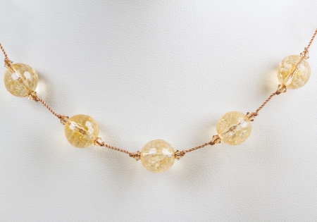amber beads on the whiteの写真素材