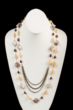 colorful beads necklaceの写真素材