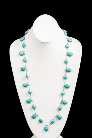 turquoise bead necklaceの写真素材