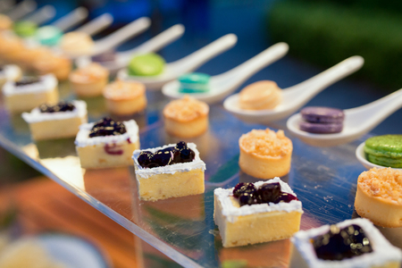thai dessert on buffet line