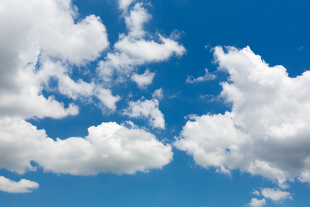 blue sky with cloud closeupの写真素材