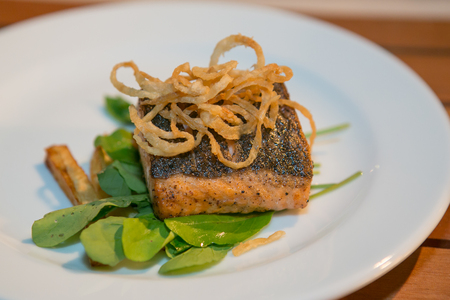 Salmon steakの写真素材