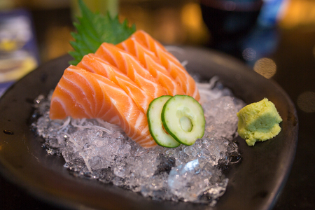 Salmon Sashimiの写真素材