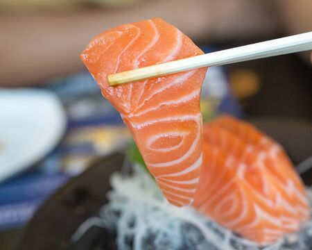 Salmon Sashimiの写真素材