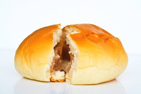 Sweet bread on white background の写真素材