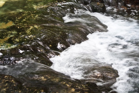 Water was flowing 