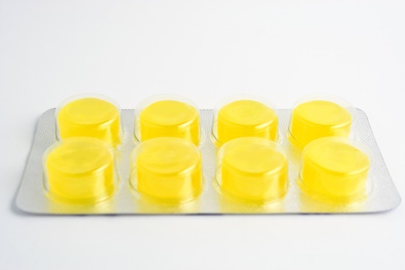 Close up yellow pill  Yellow Pills の写真素材