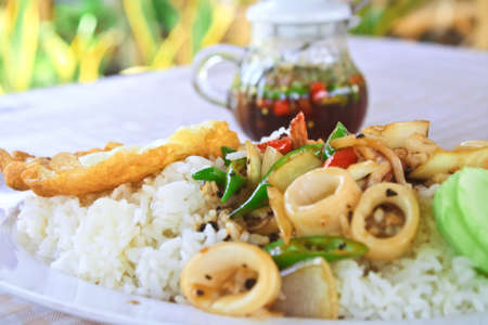 Close up Thai food の写真素材