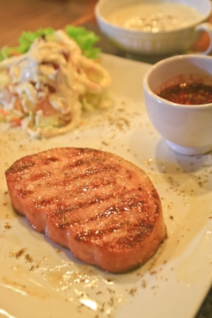 Grilled steaks の写真素材