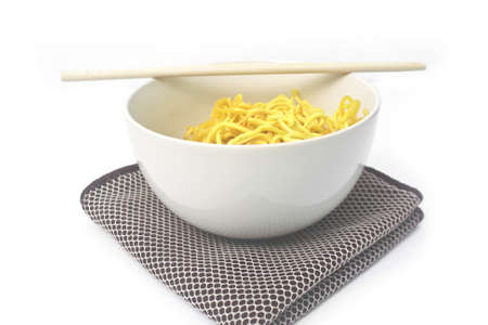Fried noodle on bowl の写真素材