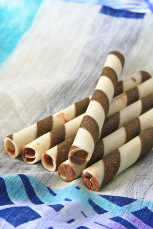 Chocolate wafer の写真素材