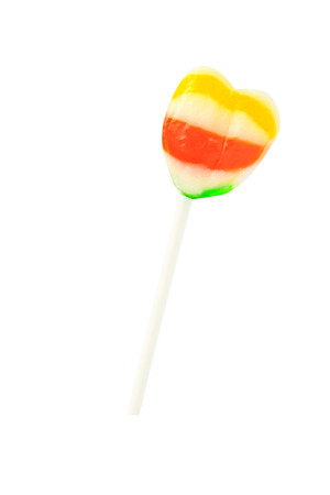 Lollipop on white background with clipping path の写真素材