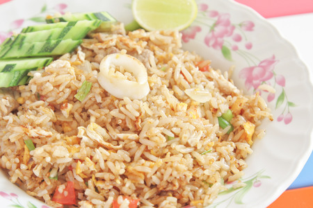 Close-up of delicious fried rice./Fried riceの写真素材