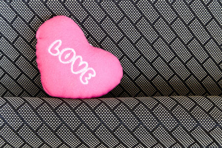 Valentines Day background with pink hearts.の写真素材