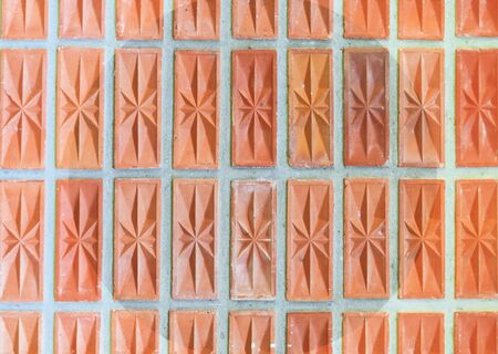 Red brown brick wall texture.