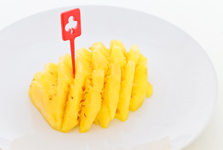 Fresh Yellow Organic Pineappleの写真素材