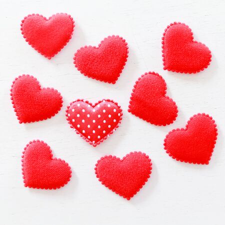 Valentines Day background with hearts.