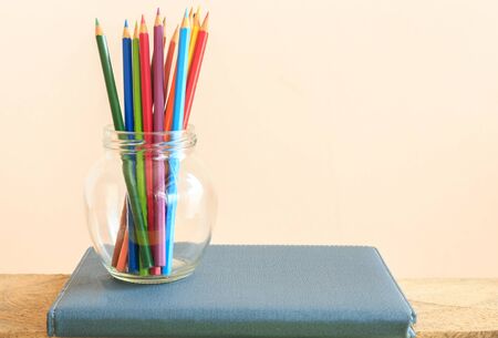Educational Equipment on the student desk. Education Concept.の写真素材