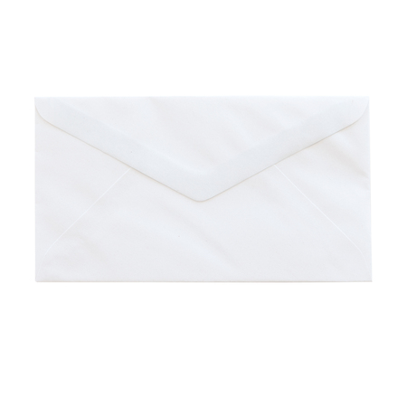 White envelope isolate on white background.の写真素材
