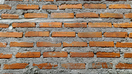 Old brick wall texture. Background and texture for design with copy space.の写真素材