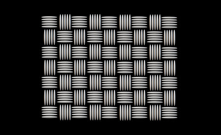 Metal springs on a black background. 3d rendering.の写真素材