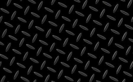 Seamless metal grid on a black background. Vector illustration.の写真素材