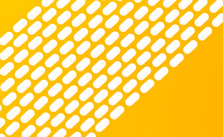 Abstract background with white dots on a yellow background. Vector illustration.の写真素材