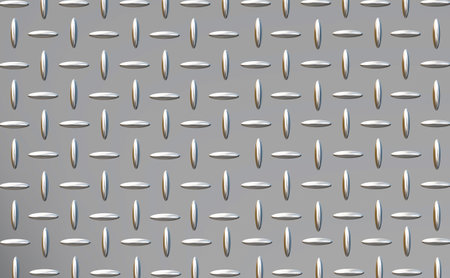 Seamless pattern of steel plate on gray background, vector illustrationの写真素材