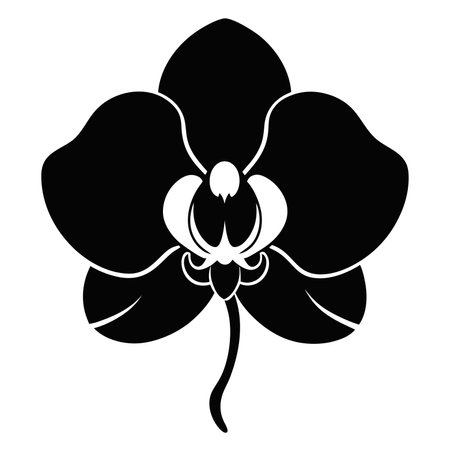 Orchid icon. Simple illustration of orchid vector icon for webのイラスト素材
