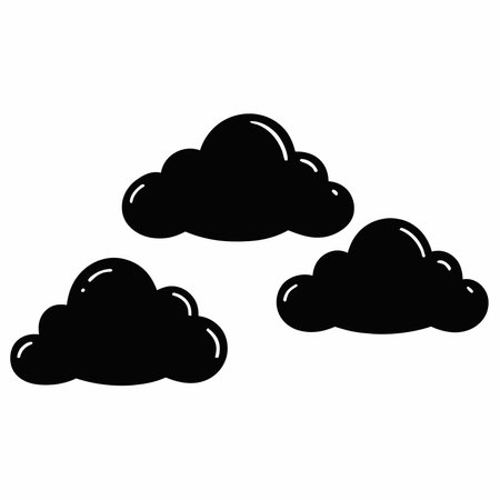 Clouds icon isolated on white background. Vector illustration. Eps 10.のイラスト素材