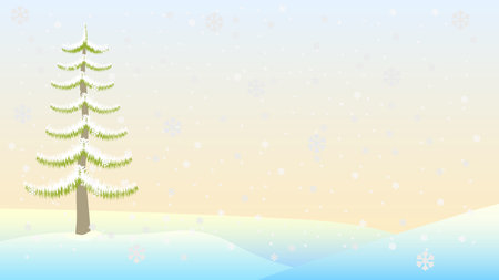 Christmas winter Christmas festival landscape illustration background Vector.の写真素材