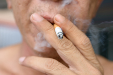 Man Smoking cigarette