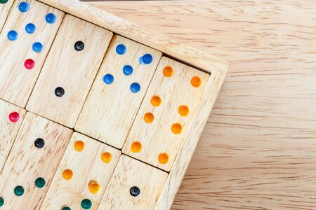 Wood domino brain game for kids