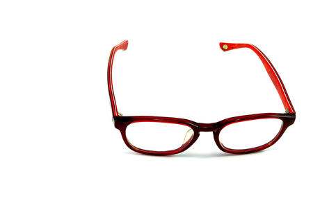 Image of modern fashionable spectacles isolated on white background, Eye wear, Glassesの写真素材