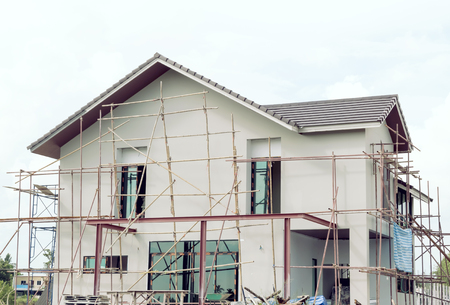 construction home Building with under constructionのeditorial素材