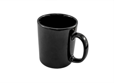 Black Cup Isolated on White Background,の写真素材