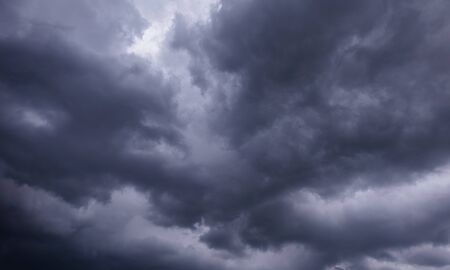 Dark sky with storm clouds