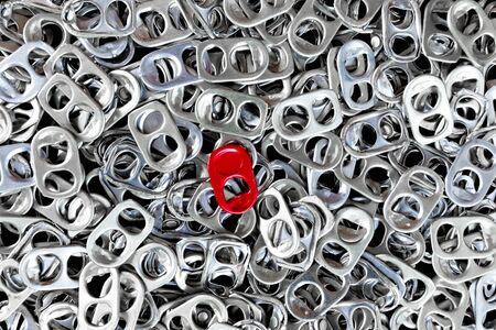 Background of Aluminum cap can be used to make Prostheses legs, Aluminum cap can top view