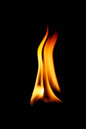 Fire flames abstract on black background.の写真素材