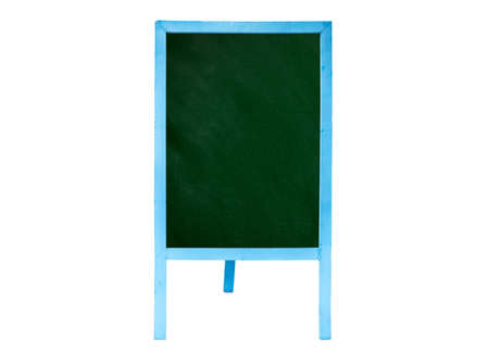 Empty blackboard and sign board isolated on white background.の写真素材