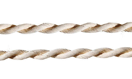 White rope on white background.の写真素材