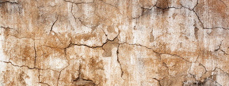 Antique brick wall, panoramic view, Brick wall texture grunge backgroundの写真素材