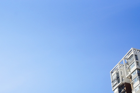 Building under the blue skyのeditorial素材