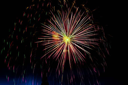 fire celebration in darkの写真素材