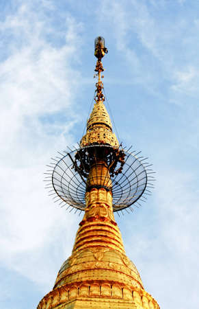 top of pagoda and sky backgroundの写真素材