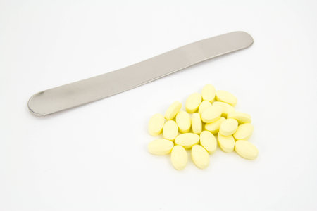 medical item  on white backgroundの写真素材