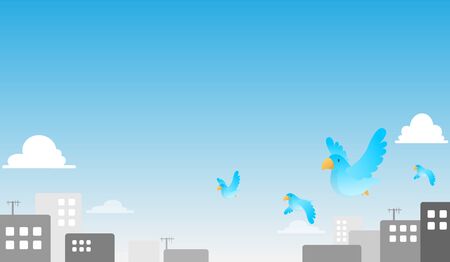freedom bird in the townのイラスト素材